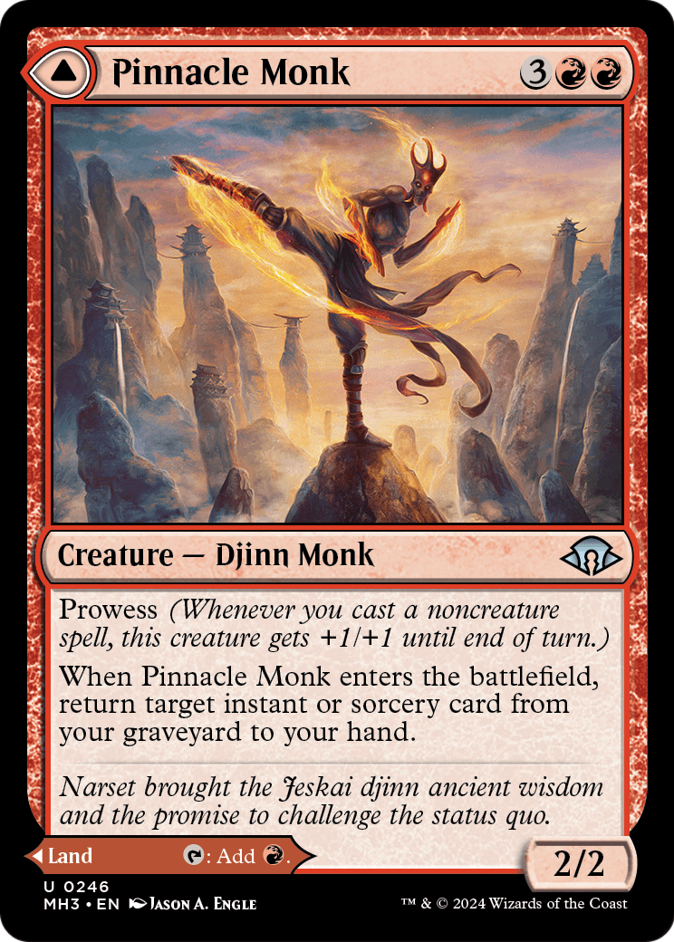 Pinnacle Monk // Mystic Peak [#0246] (MH3-U) - Light Play