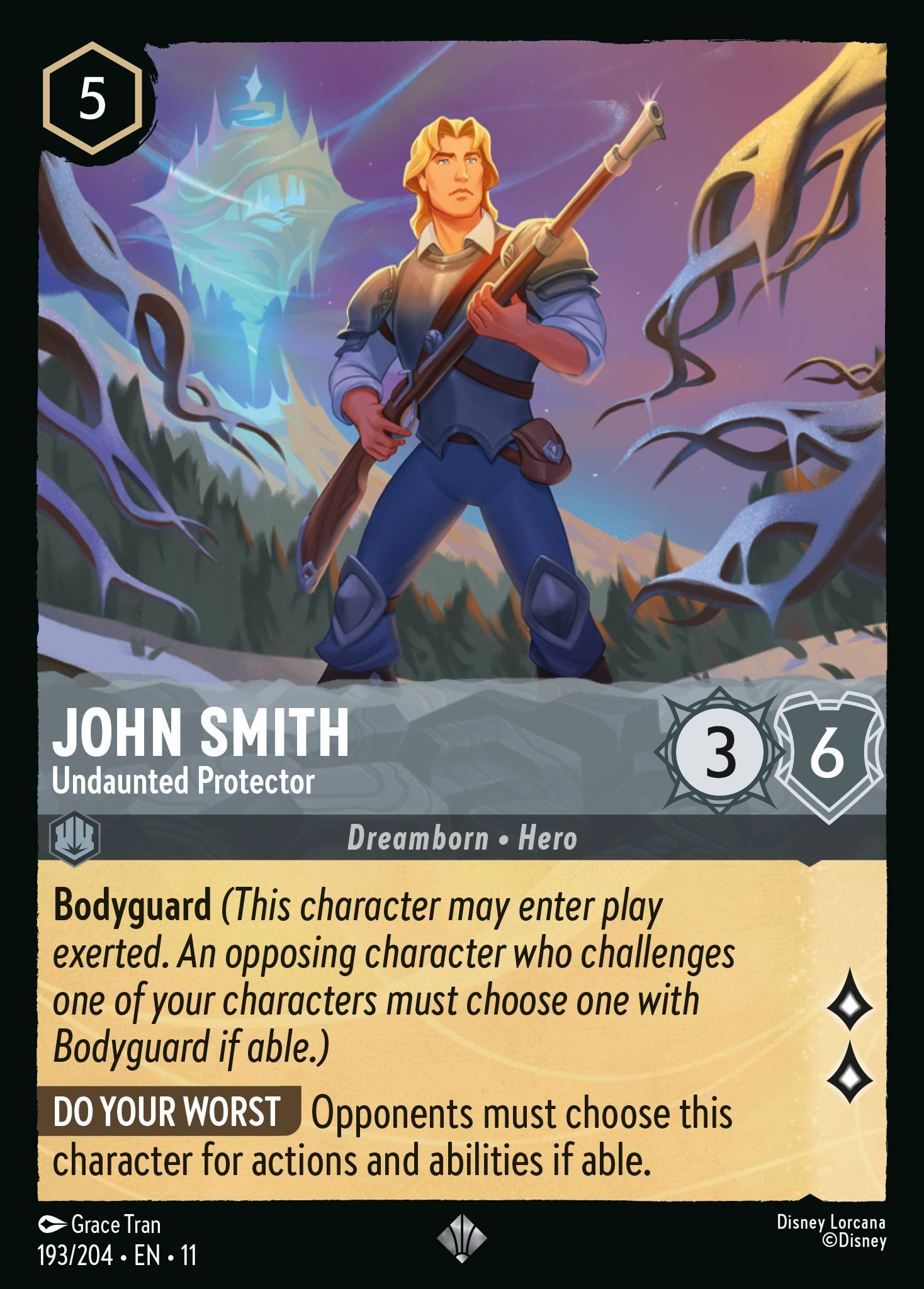 John Smith - Undaunted Protector (193/204 - Winterspell)  Super Rare