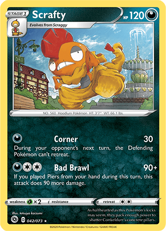 Scrafty - 42/73 (CHP) Holo Rare - Near Mint Holofoil