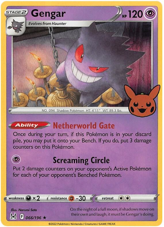 Gengar - 066/196 (TTBB) Holo Rare - Near Mint Holofoil