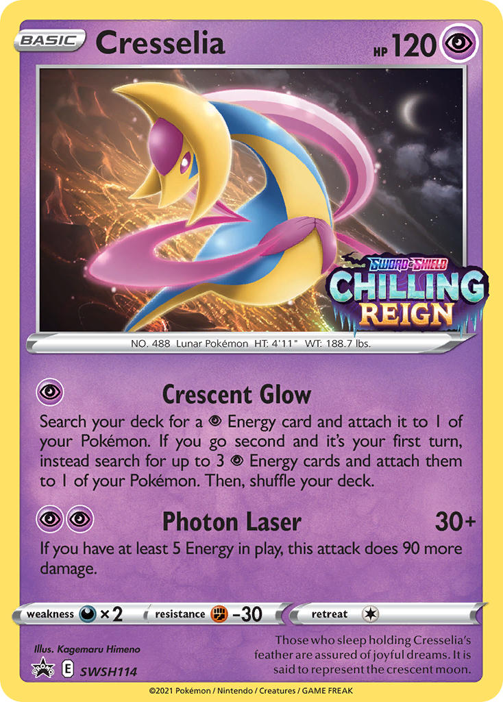 Cresselia (Prerelease) - SWSH114 (SWSH:PR) Promo - Near Mint Holofoil