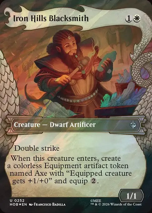 Iron Hills Blacksmith [ #0252 Showcase Dragon Hoard Frame Surge Foil ] (HOB-U)