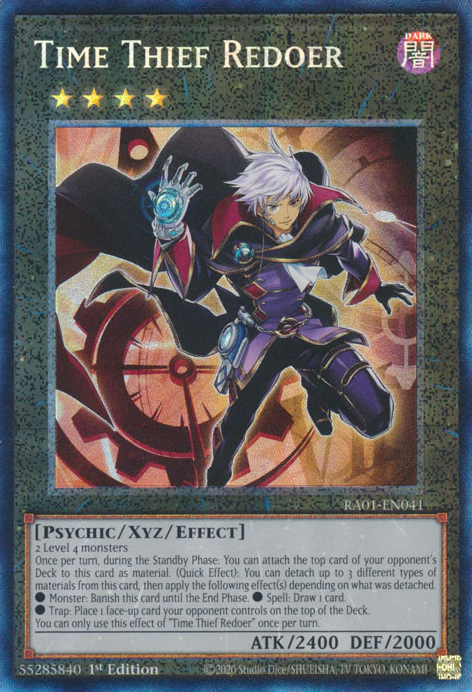 Time Thief Redoer (RA01-EN041) Prismatic Collector’s Rare - Near Mint 1st Edition