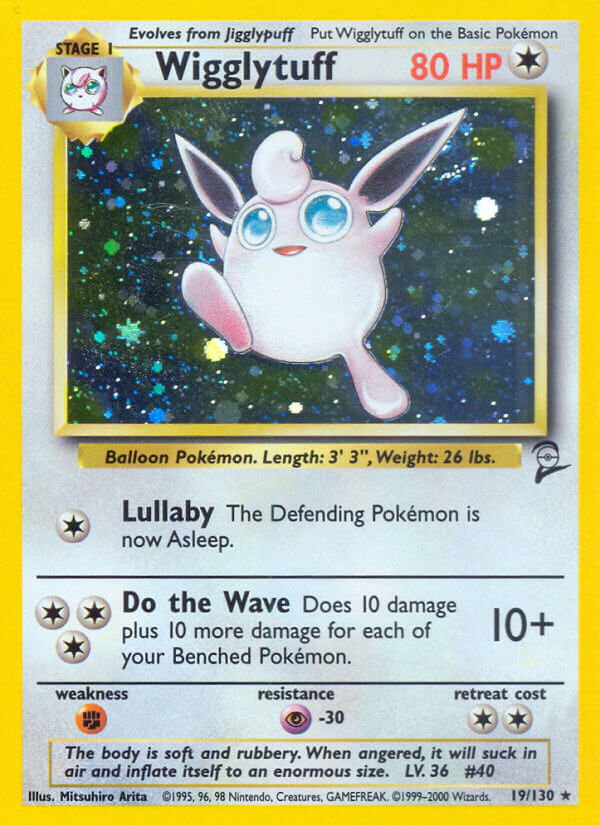 Wigglytuff - 019/130 (BS2) Holo Rare - Near Mint Holofoil