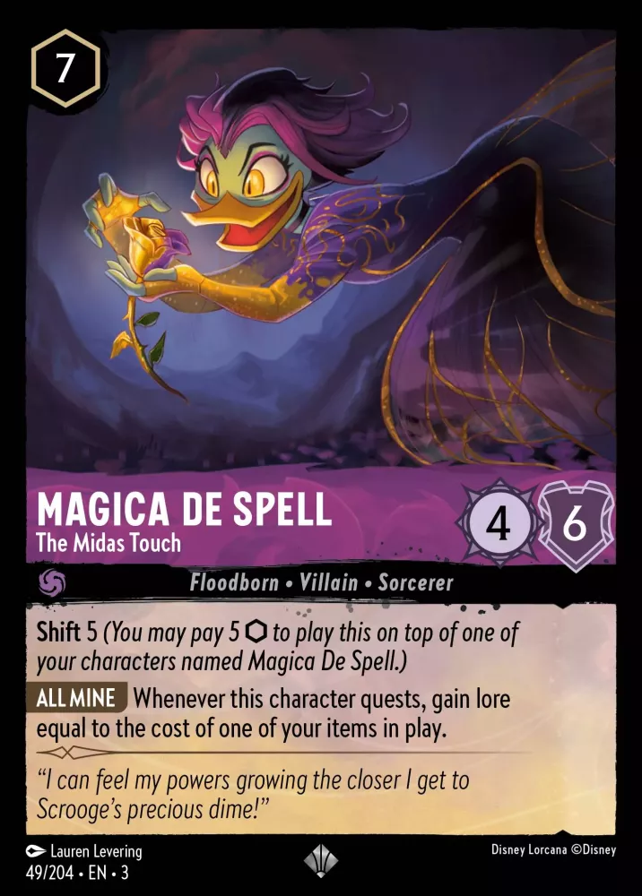 Magica De Spell - The Midas Touch (Into the Inklands 049/204) Super Rare - Near Mint