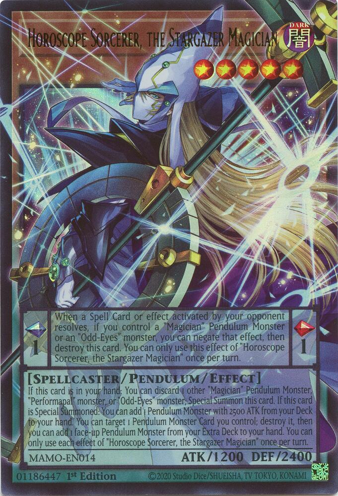 Horoscope Sorcerer, the Stargazer Magician (Extended Art) (MAMO-EN014)