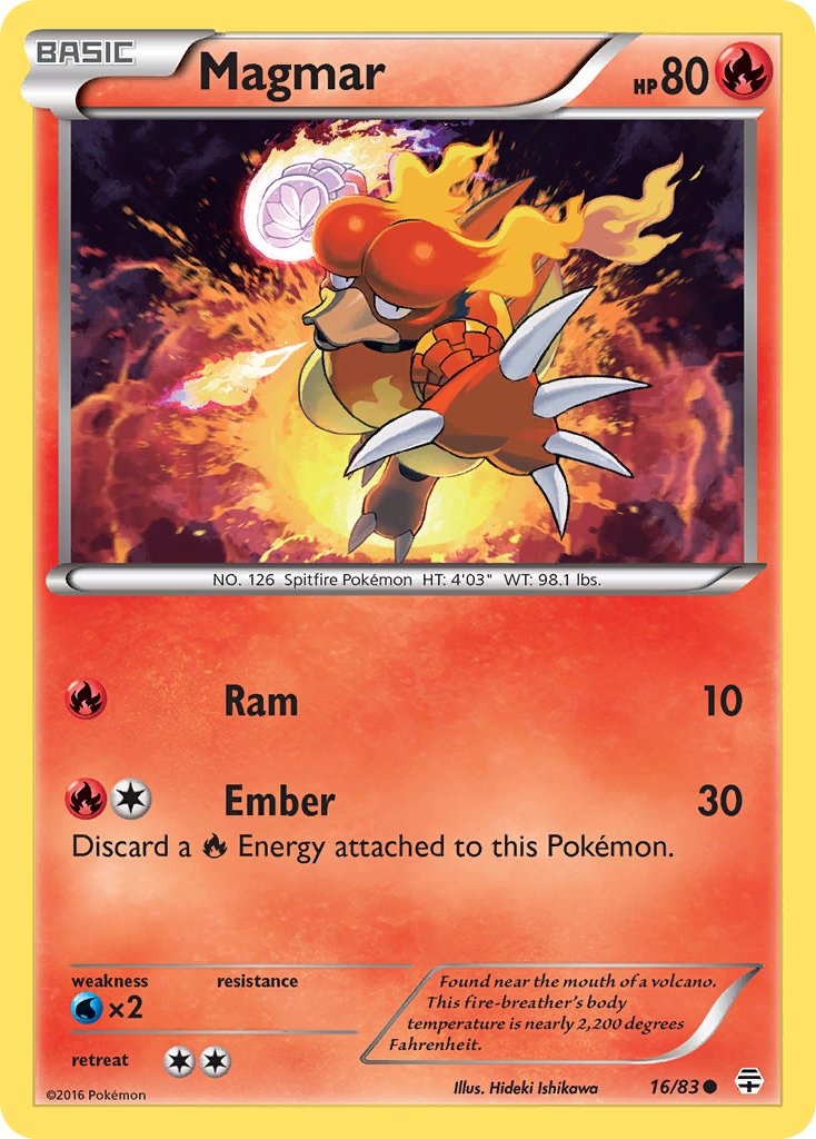 Magmar - 016/083 (GEN) Common - Near Mint