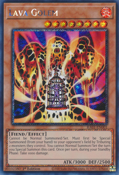 Lava Golem (RA01-EN001) Platinum Secret Rare - Near Mint 1st Edition