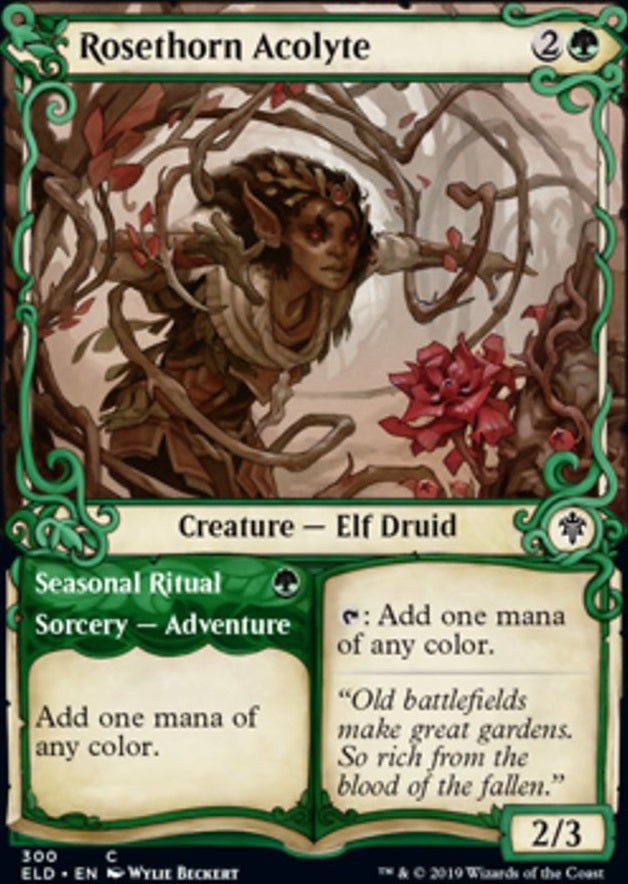 Rosethorn Acolyte // Seasonal Ritual [#300 Showcase] (ELD-C)