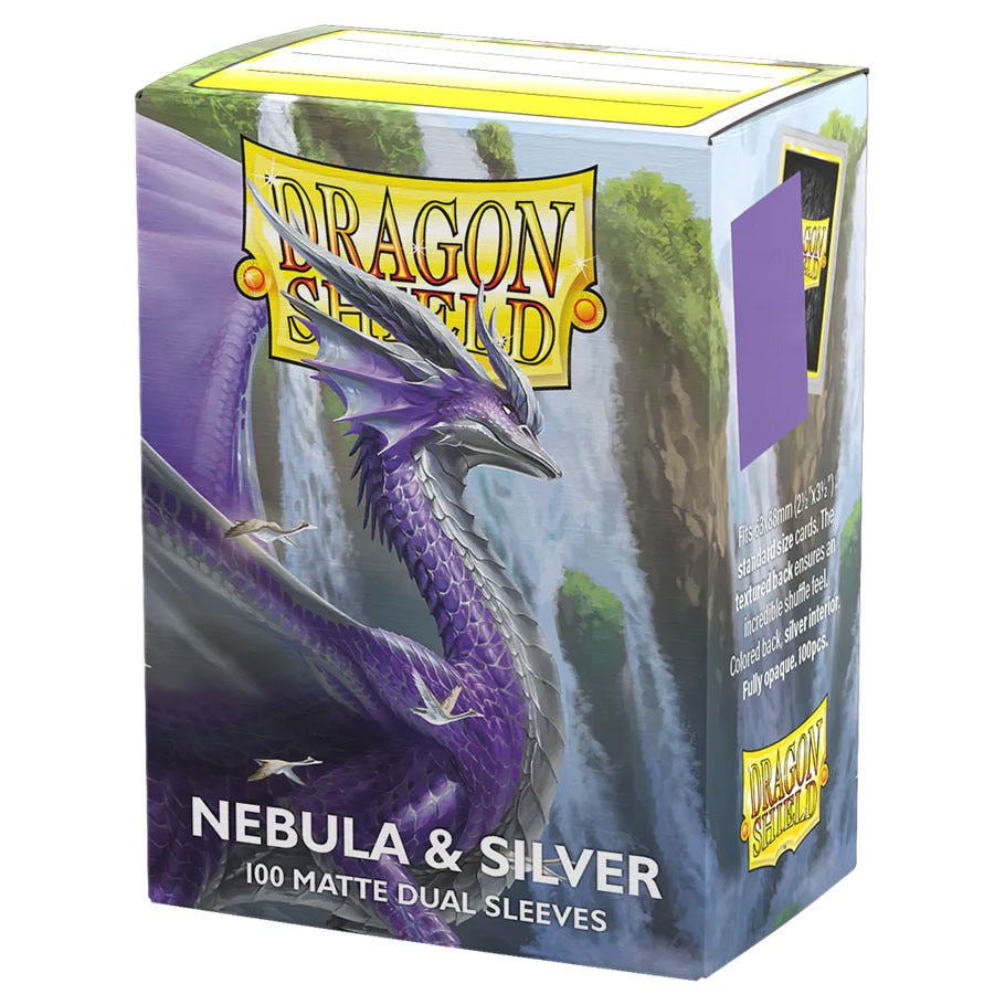 Dragon Shield: Standard - Dual Matte: Nebula & Silver 100 Count