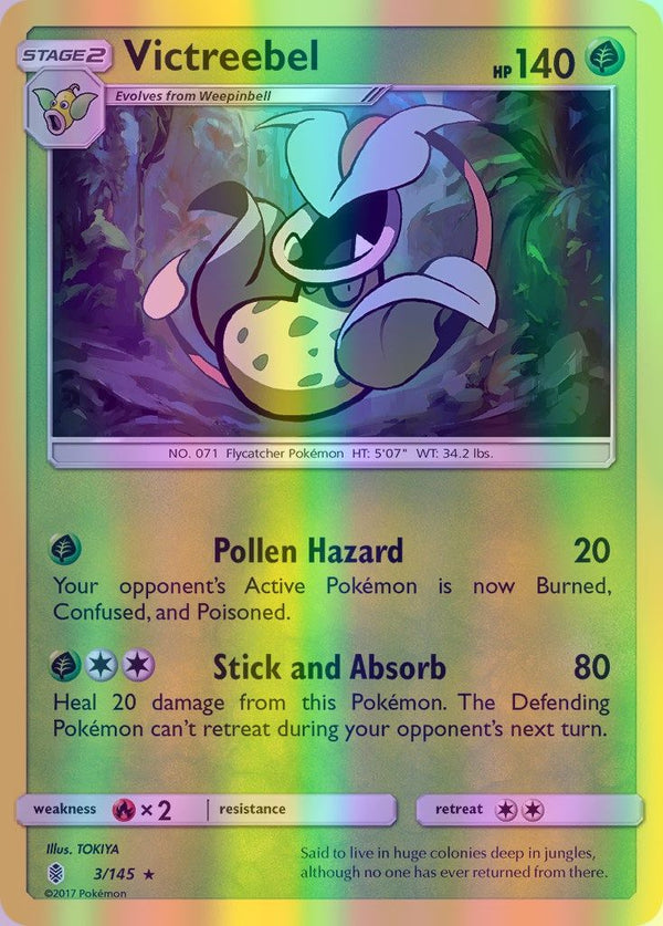 Victreebel - 003/145 (SM:GRI) Rare - Near Mint Reverse Holofoil