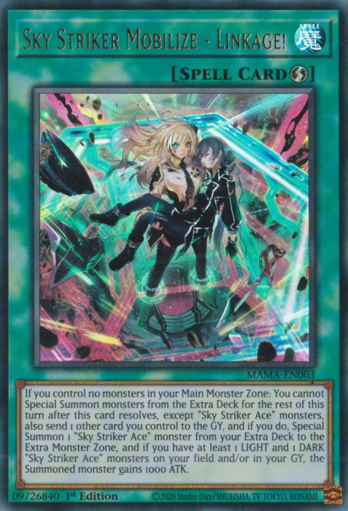 Sky Striker Mobilize - Linkage! (MAMA-EN003) Ultra Rare - Near Mint 1st Edition