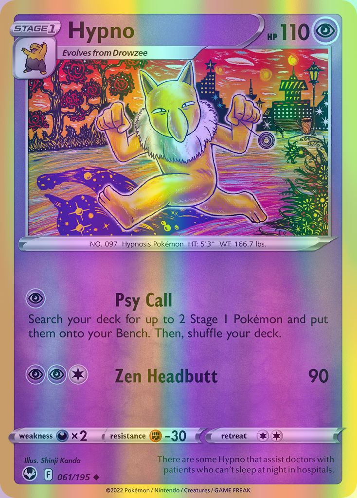 Hypno - 061/195 (SWSH12) Uncommon - Near Mint Reverse Holofoil