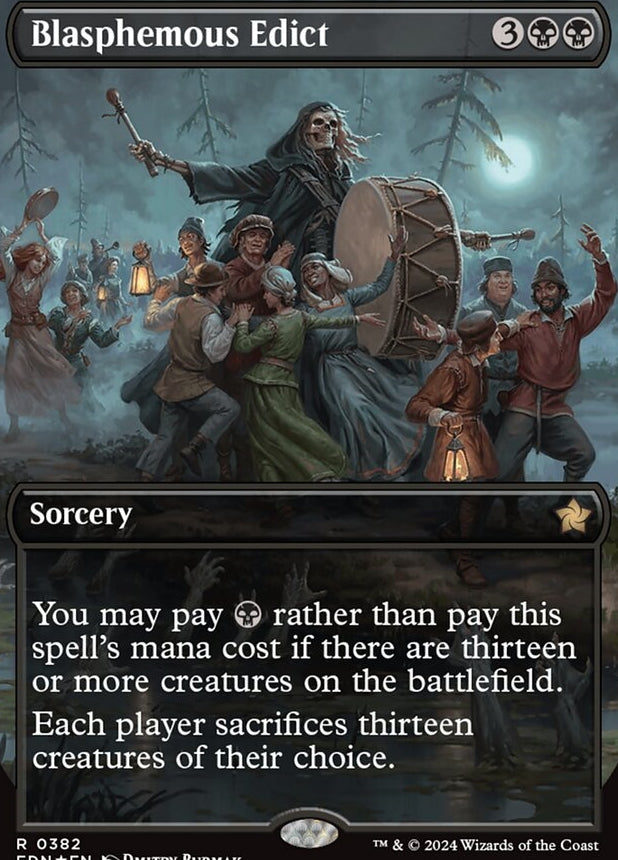 Blasphemous Edict [#0382 Mana Foil] (FDN-R)
