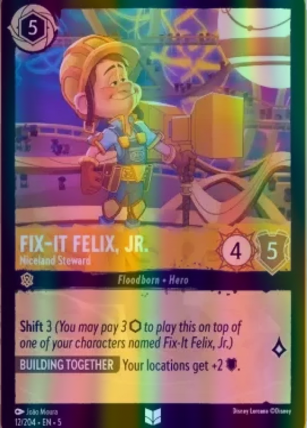 Fix-It Felix, Jr. - Niceland Steward (Shimmering Skies 012/204) Uncommon - Near Mint Cold Foil