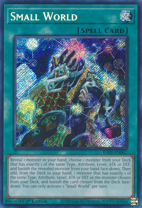 Small World (RA01-EN067) Secret Rare - Near Mint 1st Edition