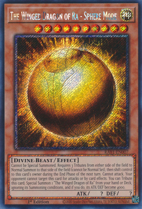 The Winged Dragon of Ra - Sphere Mode (RA01-EN007) Platinum Secret Rare - Near Mint 1st Edition