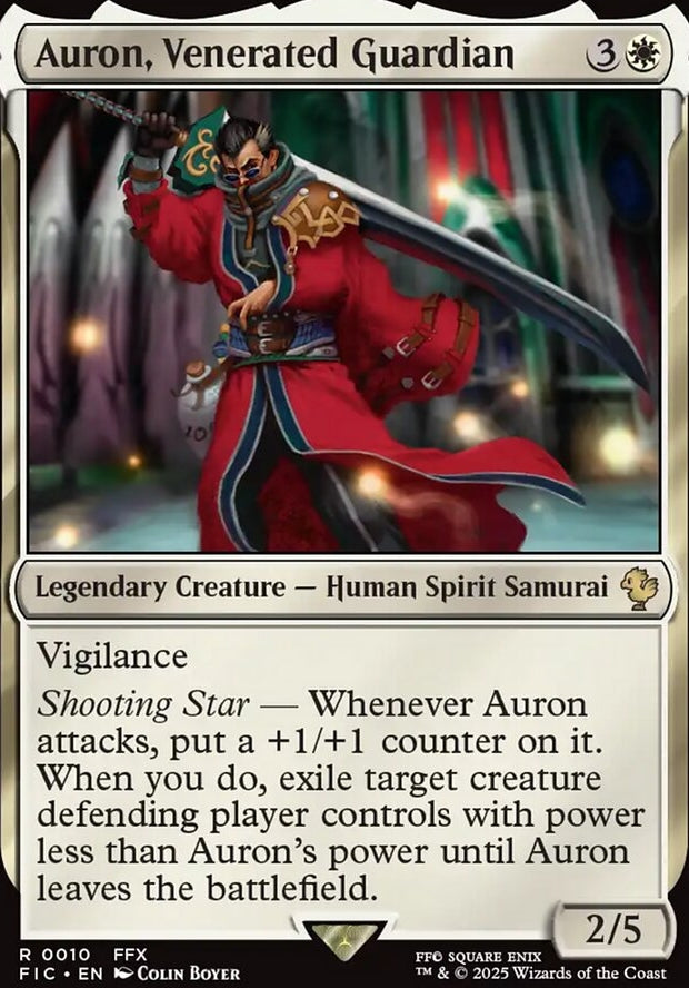 Auron, Venerated Guardian [ #0010 Surge Foil ] (FIC-R)