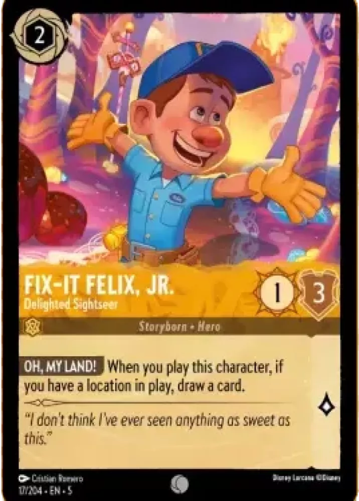 Fix-It Felix, Jr. - Delighted Sightseer (Shimmering Skies 017/204) Common - Near Mint