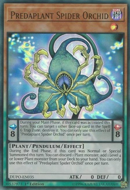 Predaplant Spider Orchid (DUPO-EN035) Ultra Rare - Near Mint 1st Edition