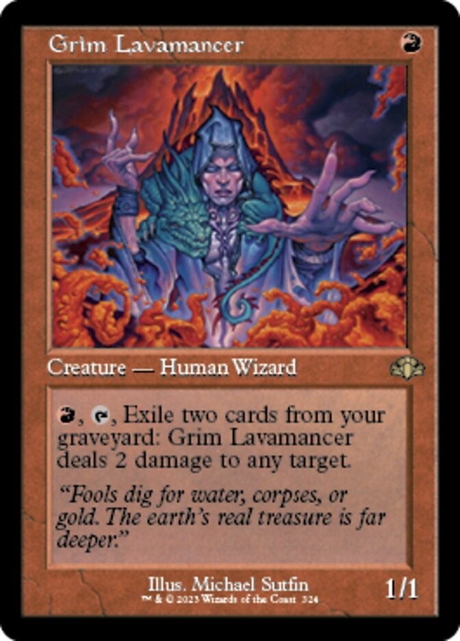 Grim Lavamancer [#324 Old Frame Bonus Sheet] (DMR-R)