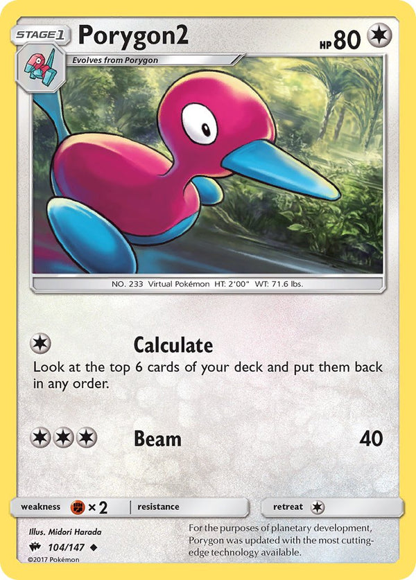 Porygon2 - 104/147 (SM:BUS) Uncommon - Near Mint