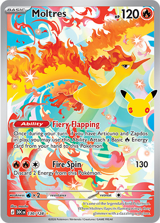 Moltres - 130/128 (30C) Illustration Rare