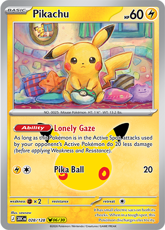Pikachu - 028/128 (30C) Pikachu Rare
