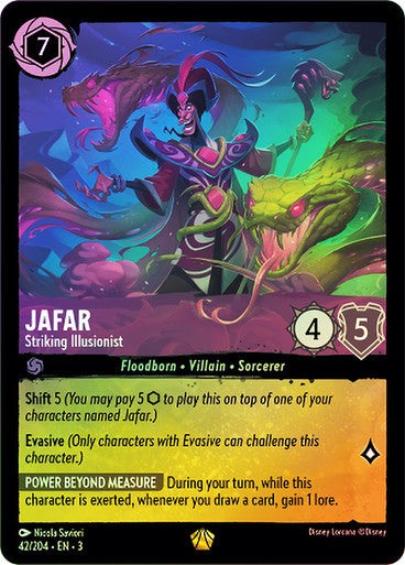 Jafar - Striking Illusionist (Into the Inklands 042/204) Legendary - Near Mint Cold Foil