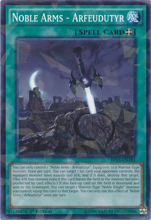 Noble Arms - Arfeudutyr (Shatterfoil) (BP03-EN181) Shatterfoil Rare - Near Mint 1st Edition