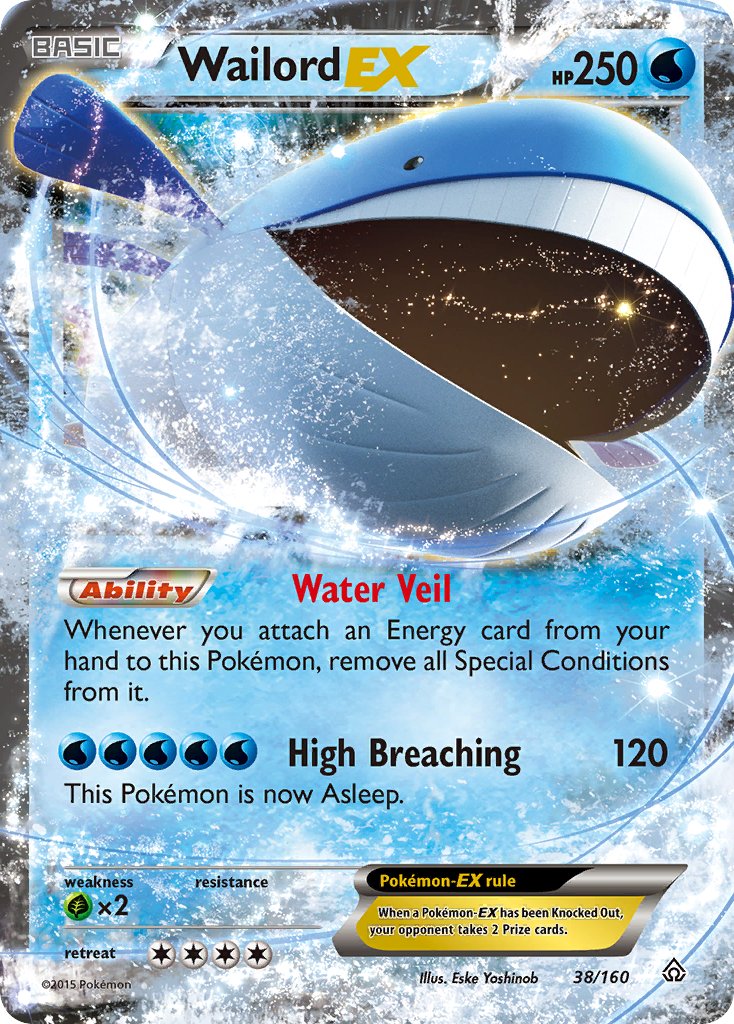 Wailord EX - 038/160 (PRC) Ultra Rare - Near Mint Holofoil