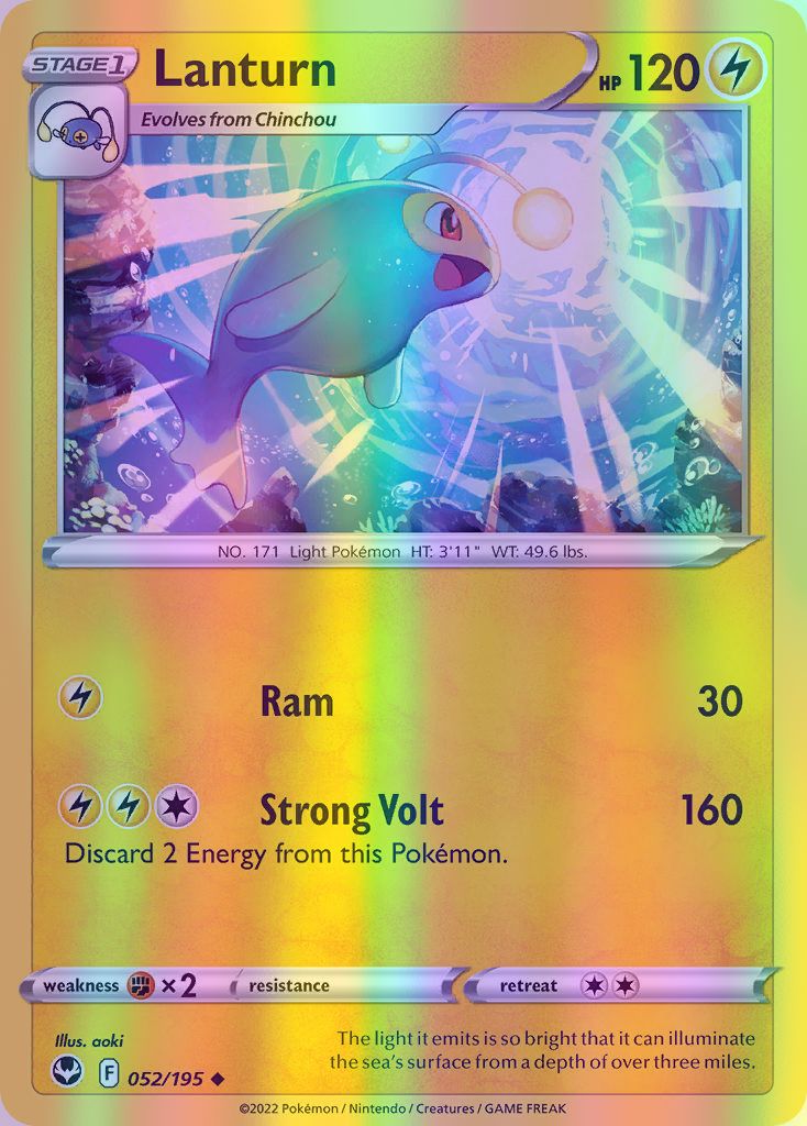 Lanturn - 052/195 (SWSH12) Uncommon - Near Mint Reverse Holofoil