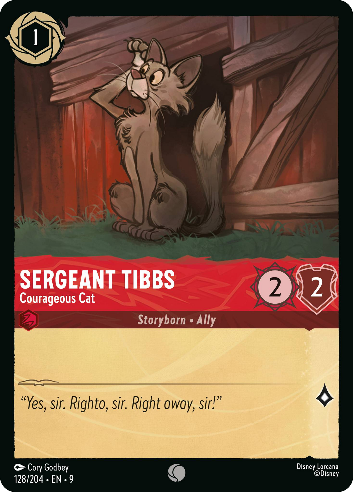 Sergeant Tibbs - Courageous Cat (128/204 - Fabled)  Common