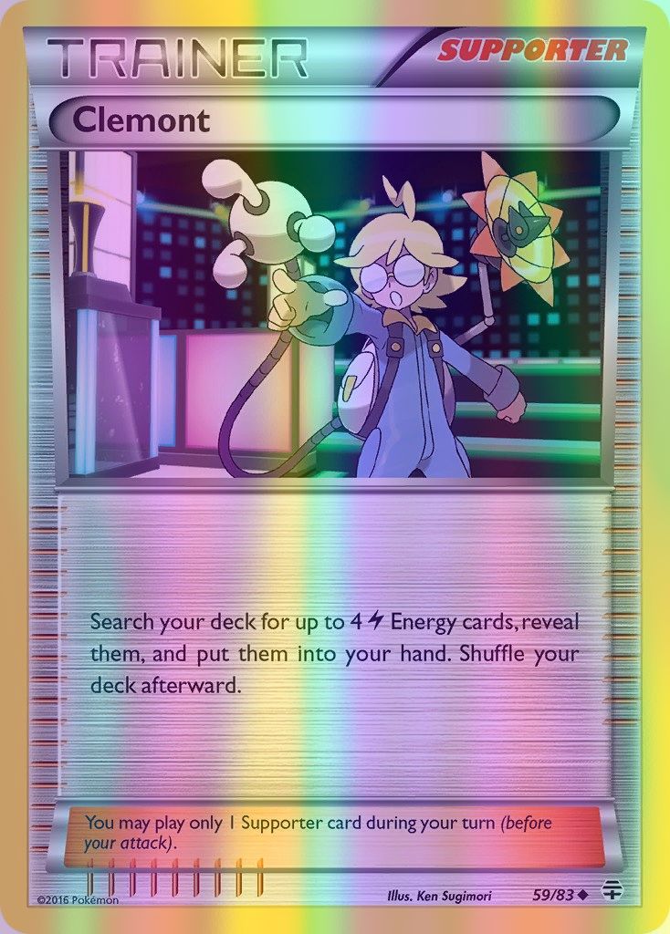 Clemont - 059/083 (GEN) Uncommon - Near Mint Reverse Holofoil