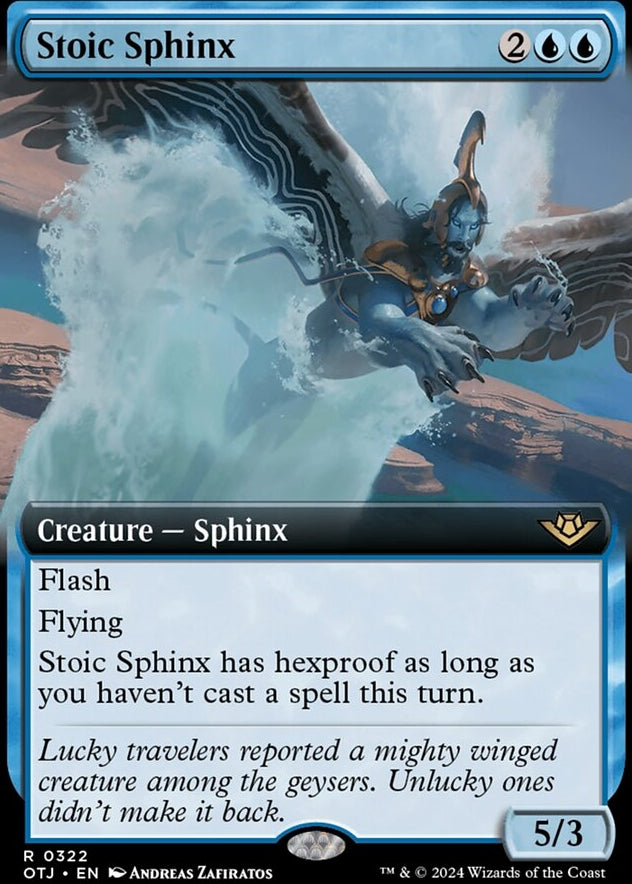Stoic Sphinx [#0322 Extended Art] (OTJ-R-FOIL)