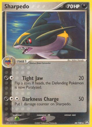 Sharpedo (PK 38/108) Uncommon - Near Mint Reverse Holofoil