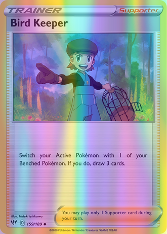 Bird Keeper - 159/189 (SWSH03) Uncommon - Near Mint Reverse Holofoil