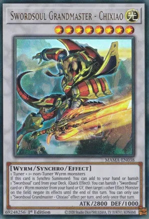 Swordsoul Grandmaster - Chixiao (BODE-EN041) Secret Rare - Near Mint 1st Edition