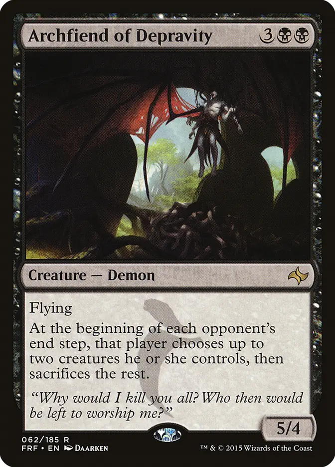 Archfiend of Depravity (FRF-R) Heavy Play