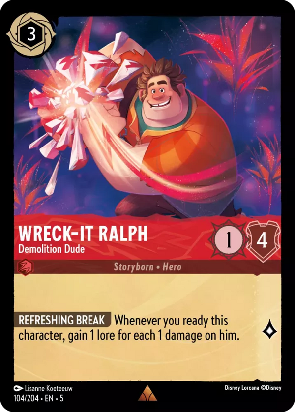 Wreck-It Ralph - Demolition Dude (Shimmering Skies 104/204) Rare - Near Mint