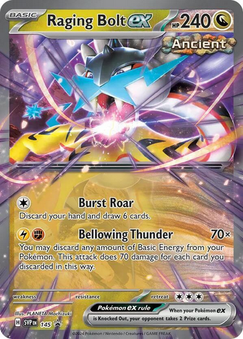 Raging Bolt ex - 145 (Promo) Double Rare - Near Mint Holofoil