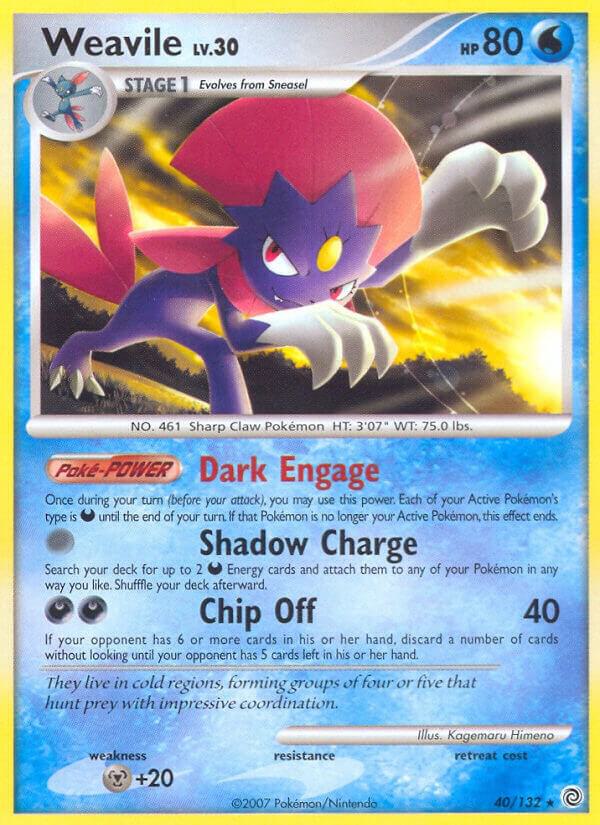 Weavile LV.30 - 40/132 (SW) Rare - Near Mint Reverse Holofoil