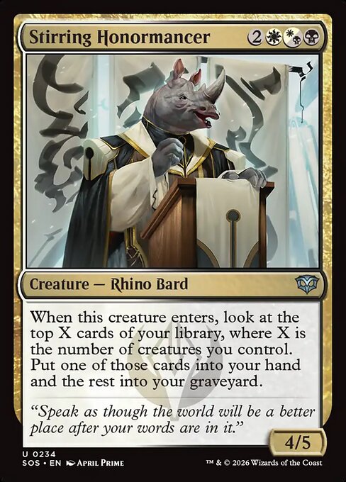 Stirring Honormancer [ #0234 ] (SOS-U)