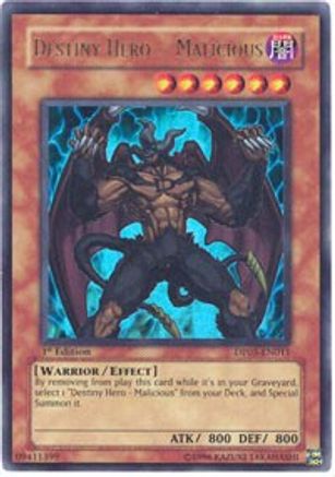 Destiny Hero - Malicious (DP05-EN011) Ultra Rare 1st Edition