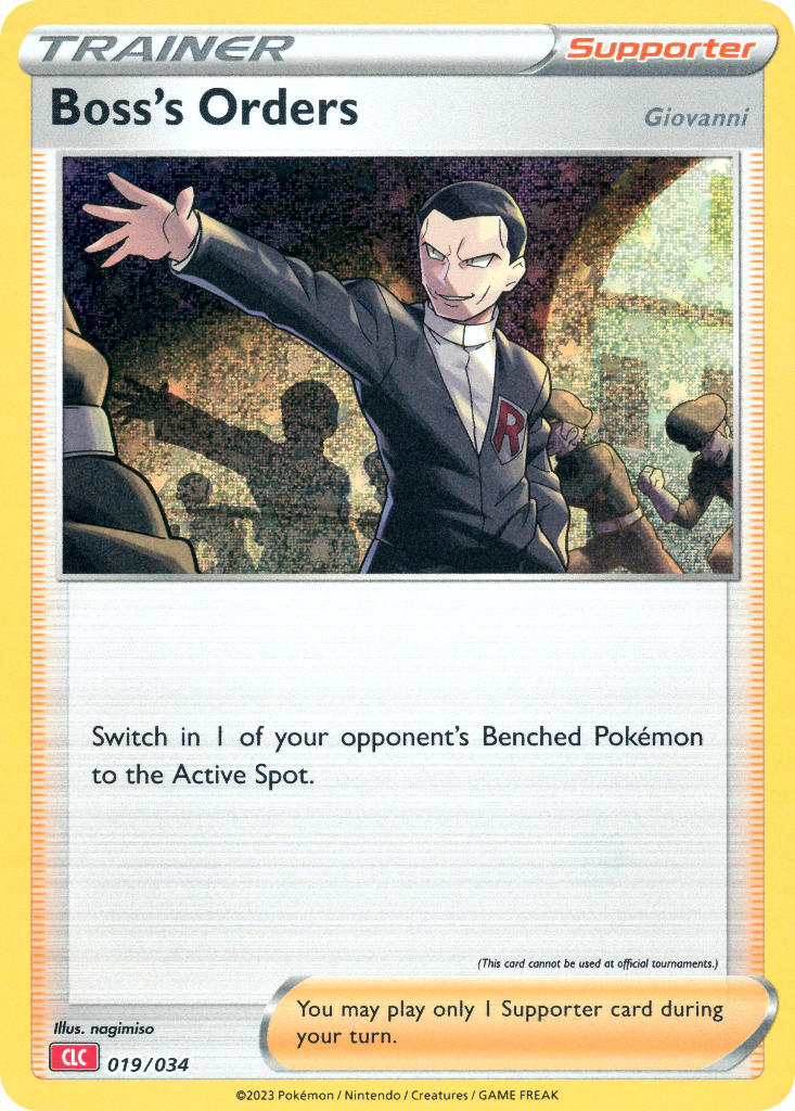 Boss's Orders - 019/034 (TCG:CLC) Classic Collection - Near Mint Holofoil