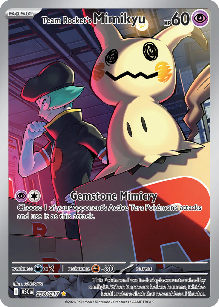 Team Rocket's Mimikyu - 238/217 (ASC) Illustration Rare