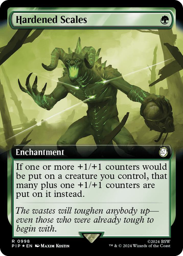 Hardened Scales [#0470 Extended Art] (PIP-R-FOIL) Light Play