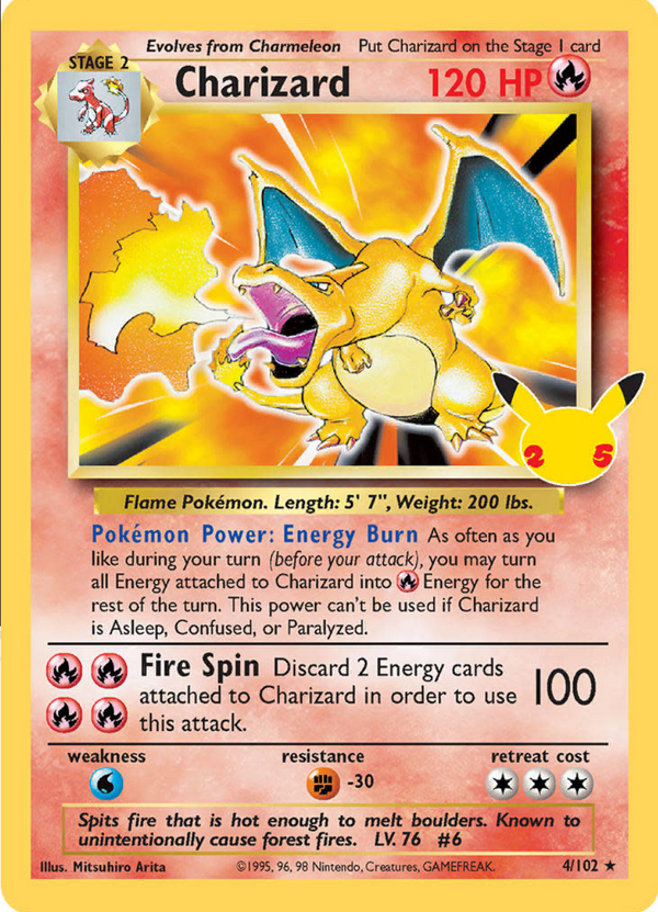 Charizard - 4/102 (CLB:CC) Classic Collection - Light Play Holofoil