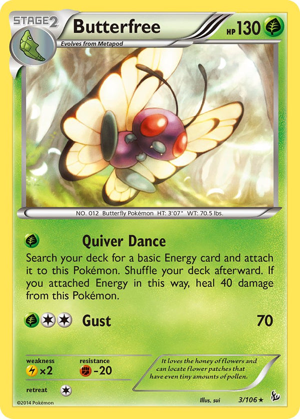 Butterfree - 003/106 (FLF) Rare - Near Mint