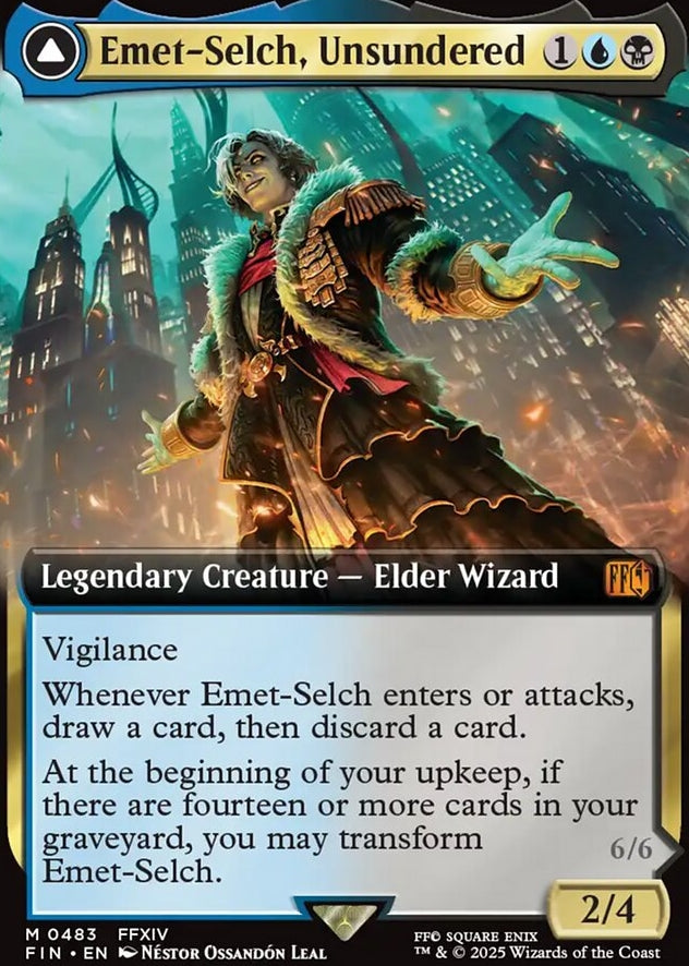 Emet-Selch, Unsundered // Hades, Sorcerer of Eld [ #0483 Extended Art ] (FIN-M)